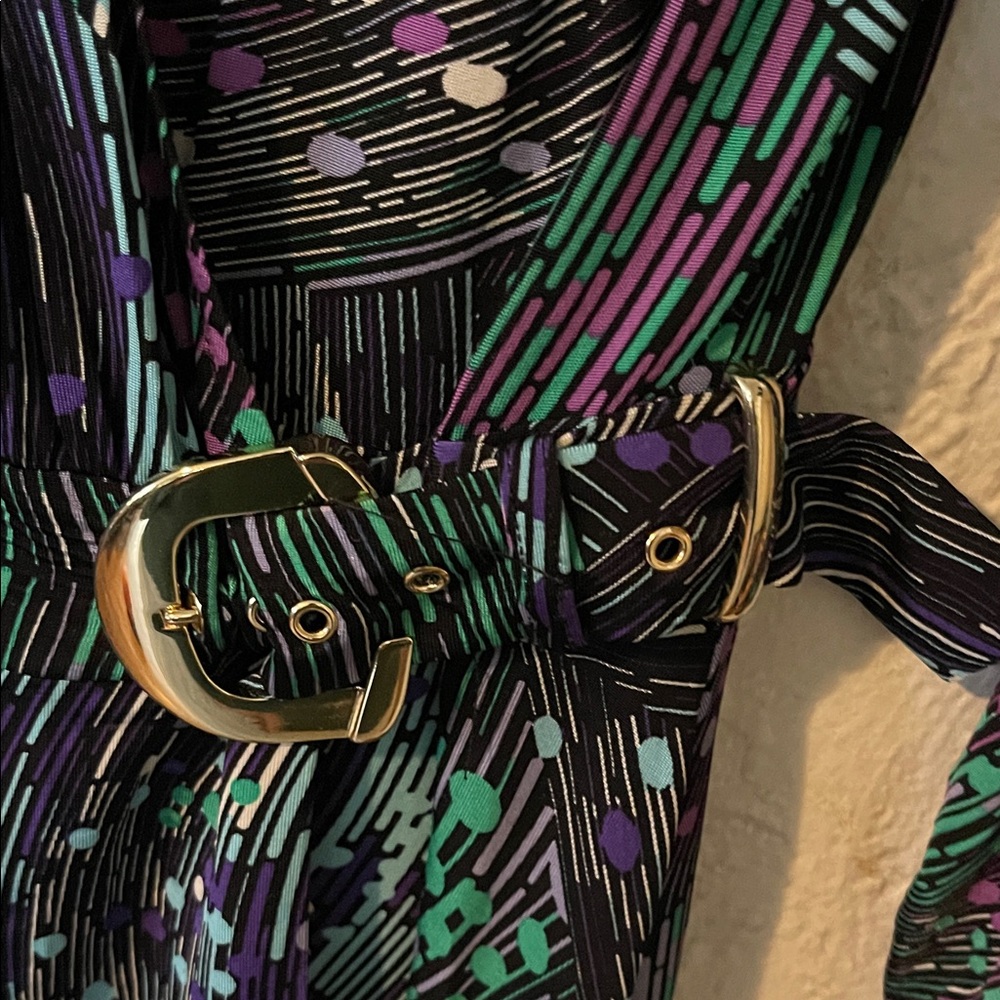 Cache Elegant Multicolor Wrap Dress - image 4